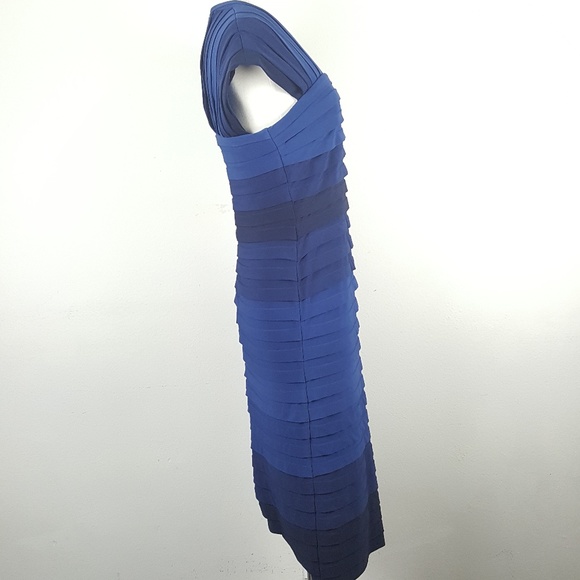 Tadashi Shoji Blue Ombre Layered  Dress Sz 2 - Picture 3 of 7